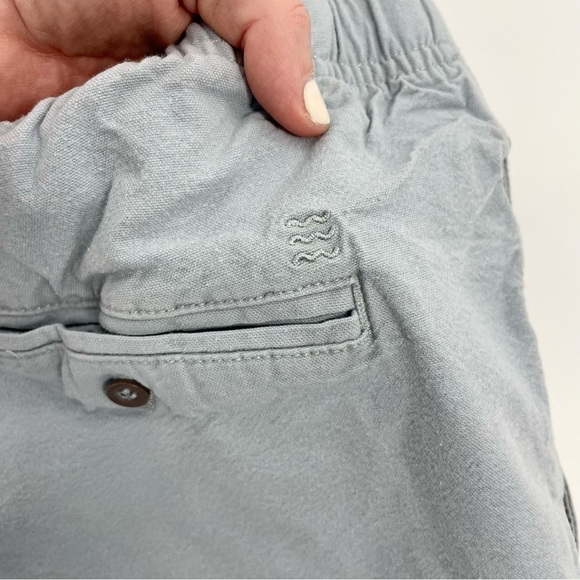 Free Fly Men’s Stretch Canvas Shorts Grey Cotton 6” Inseam Elastic Waist Outdoor - Picture 9 of 13